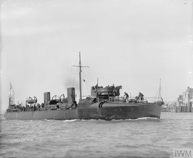 HMS Cynthia from the right 