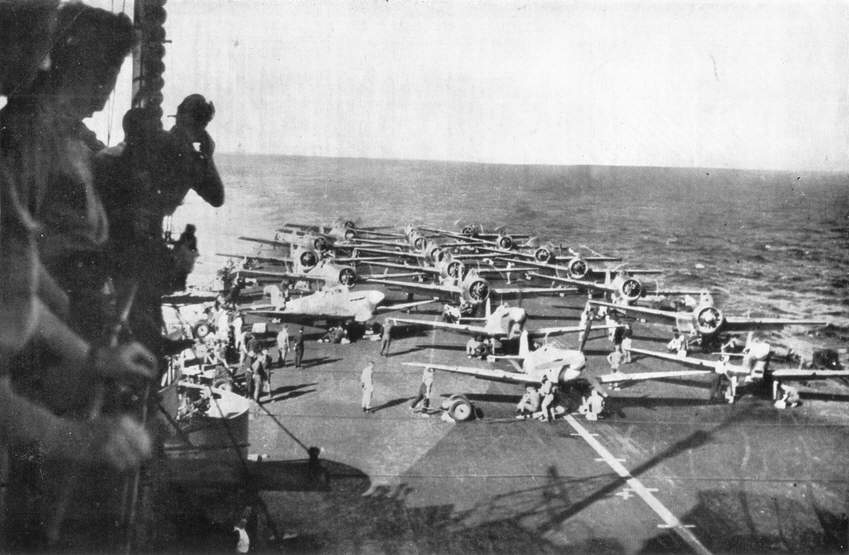 Seafires and Wildcats on HMS Formidable 