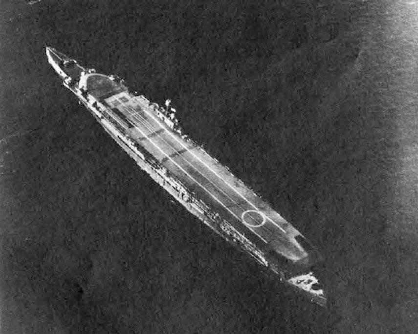 HMS Furious from above 