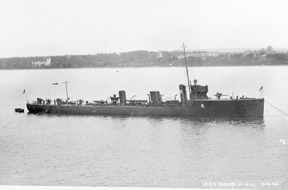 HMS Garland off Netley, Hampshire 