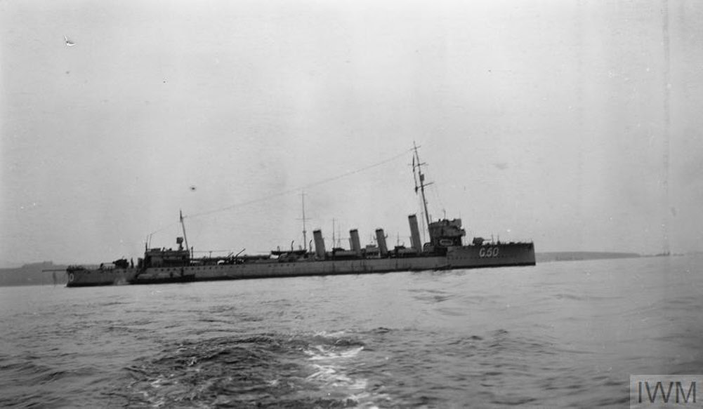 HMS Ithuriel in Gutter Sound 