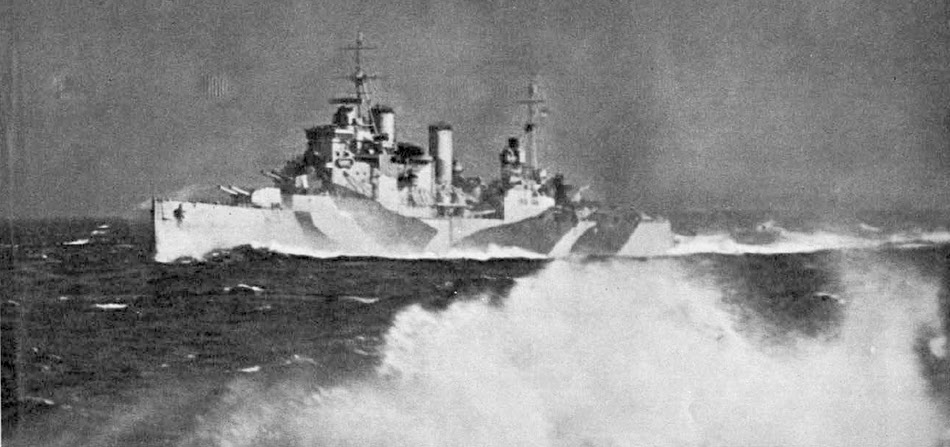 HMS London in the North Atlantic 