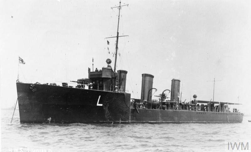 HMS Lydiard from the left
