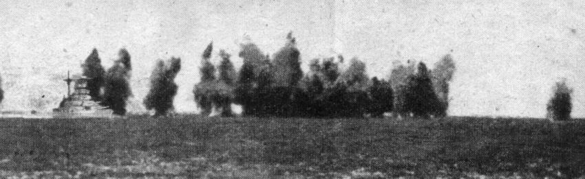 HMS Malaya under attack 