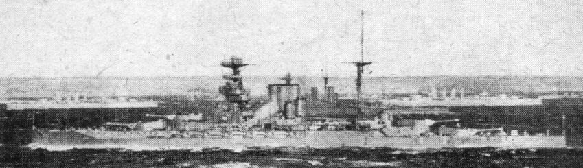 HMS Malaya after her first refit 