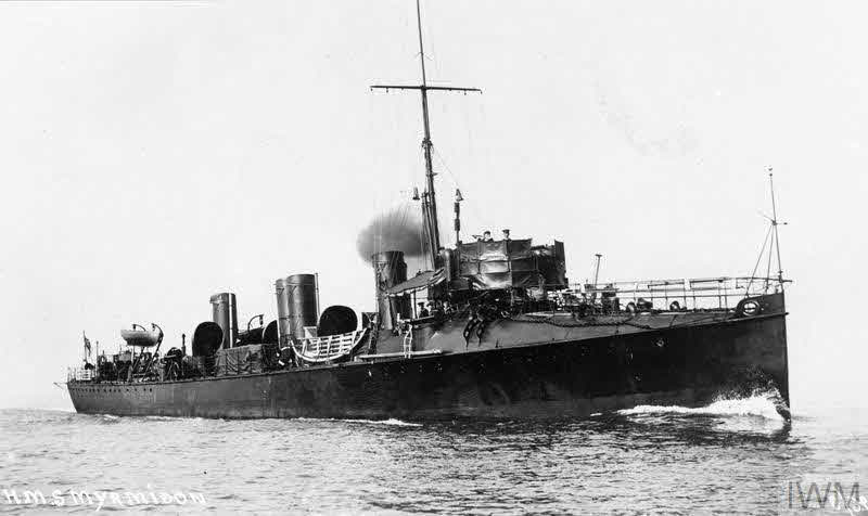 HMS Myrmidon at Sea 