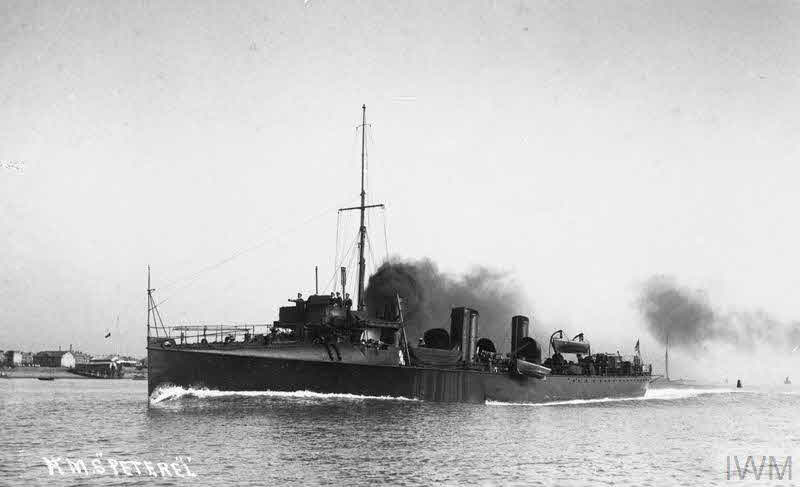 HMS Peterel at Sea 