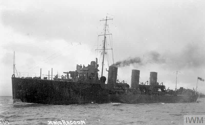 HMS Racoon from the left 