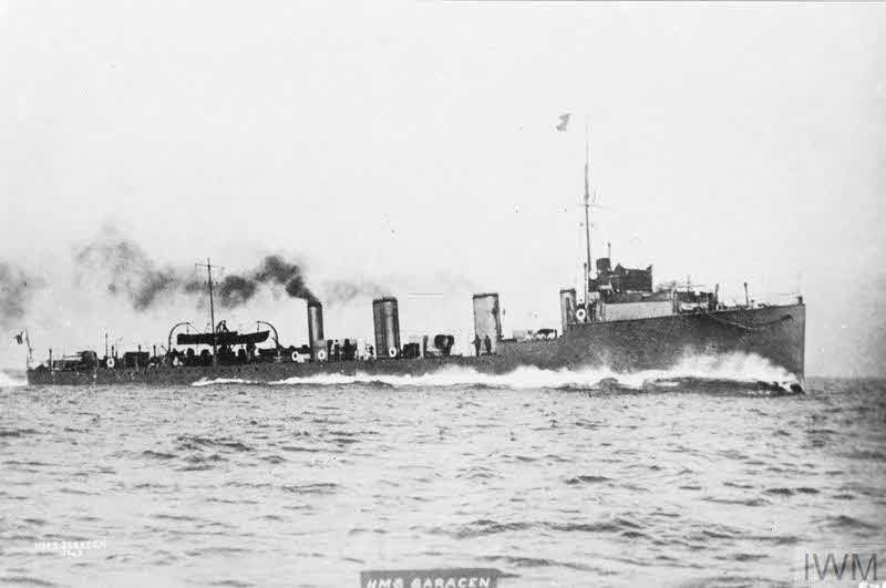 HMS Saracen from the right