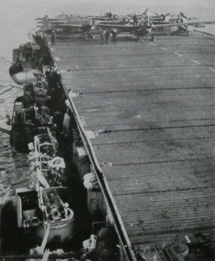 Wildcats about to take off from HMS Searcher 