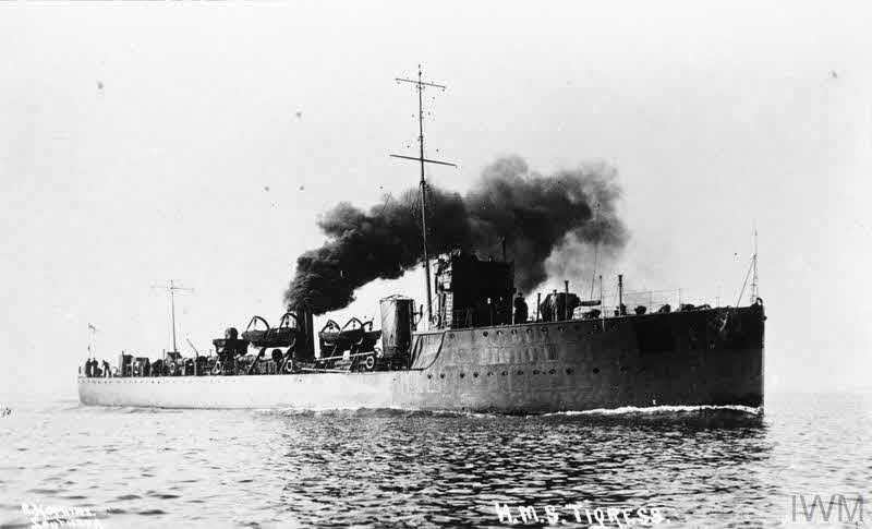 HMS Tigress from the right