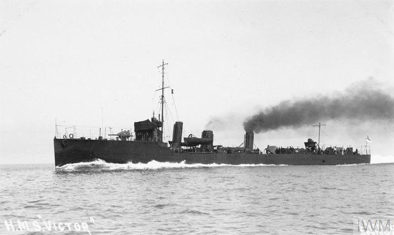 HMS Victor from the left 
