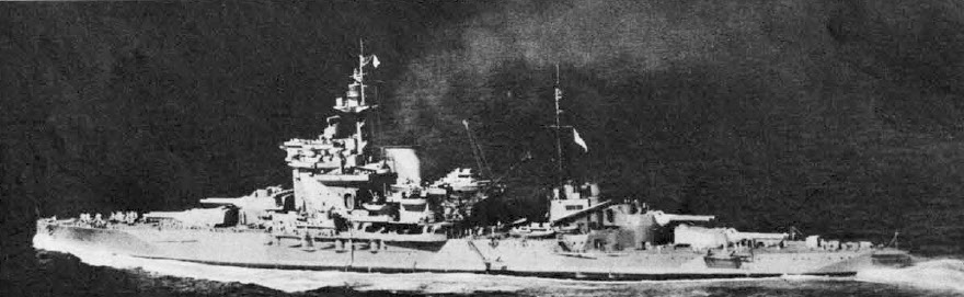 HMS Warspite from above 