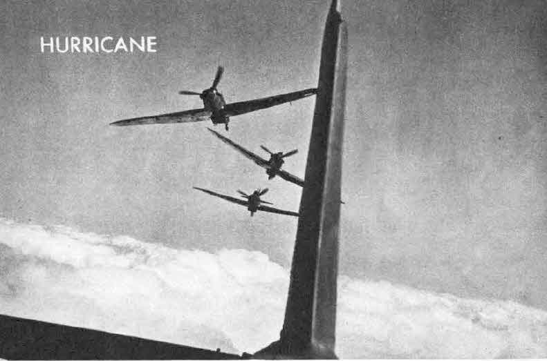 Formation of Hawker Hurricanes in Flight 