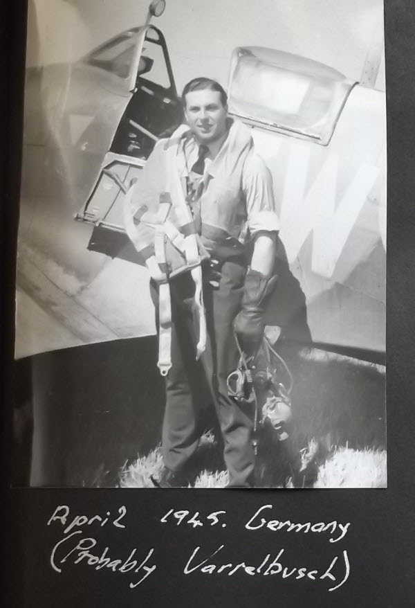 Ian Walters in front of his Spitfire 