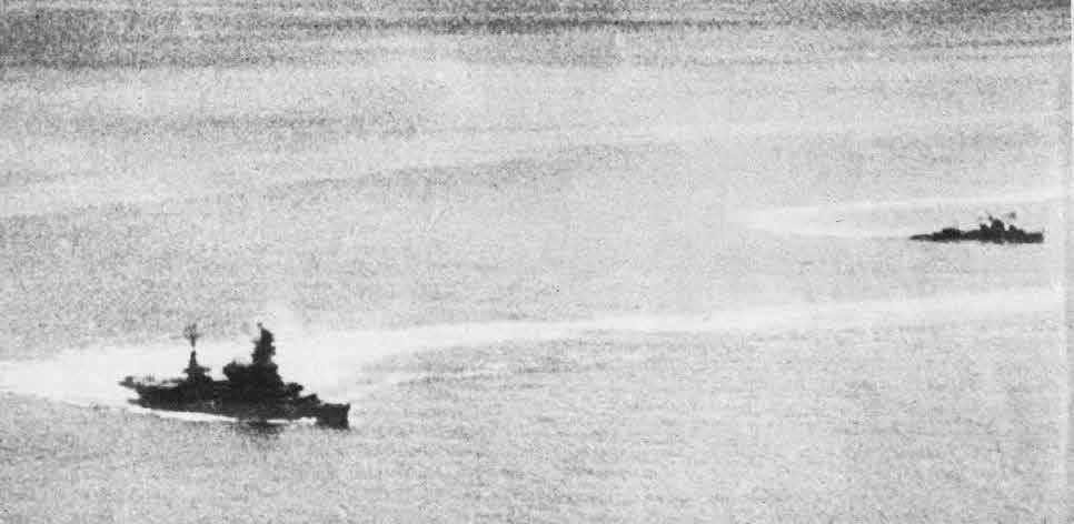 Ise Class Battleship-Carrier under air attack 
