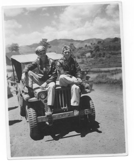 Harold C James and "Ack Ack" Ashby, USAAF, Kunming 1944-45