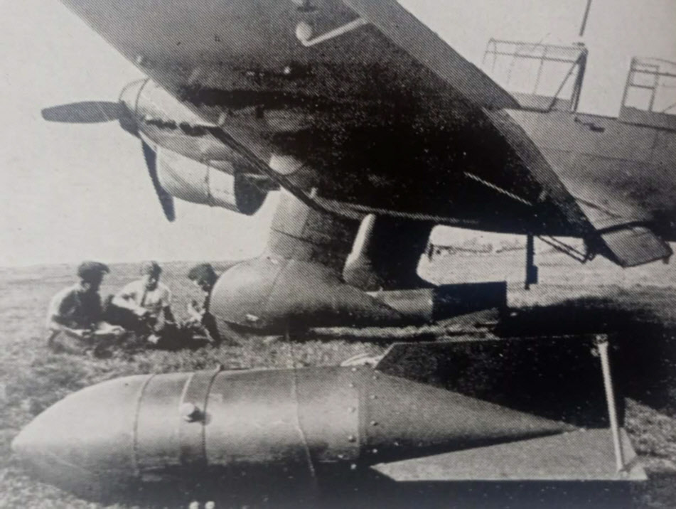 Junkers Ju 87B being rearmed
