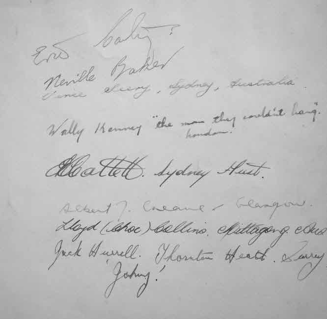 Back of Jack Lanning and Crew, c.1945