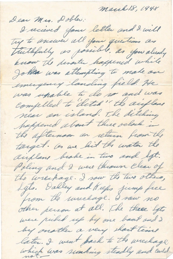 Letter from Tony Mininni (1 of 5) 