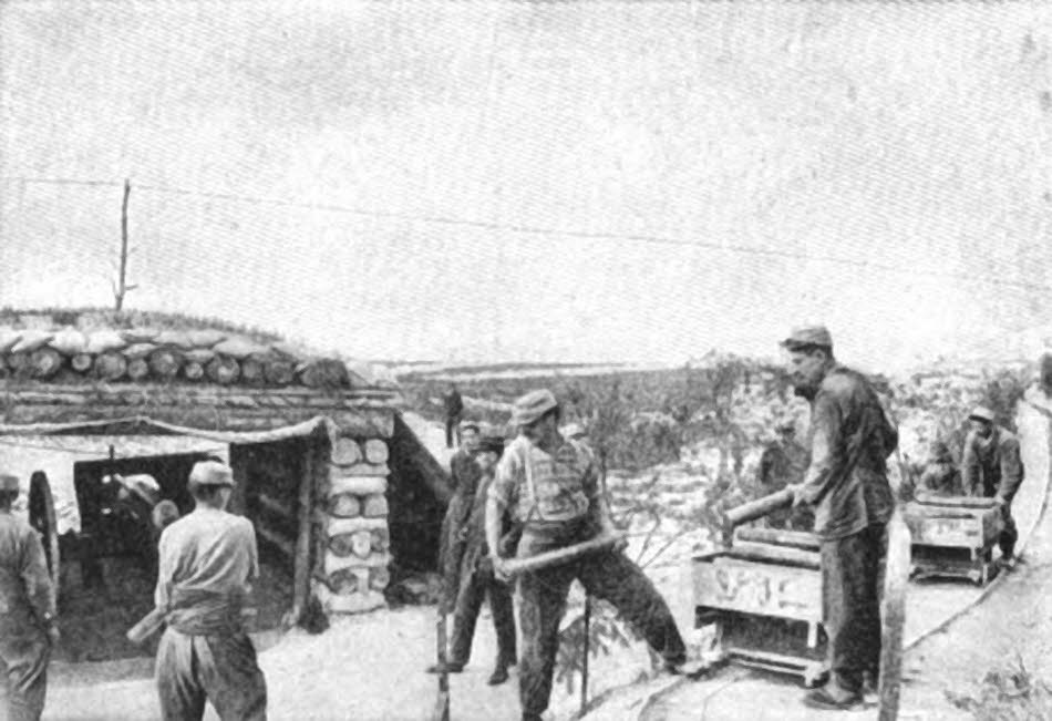 French light railway bringing ammo to 75mm gun 