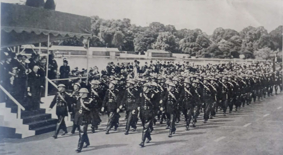 London Fireman parade in Hyde Park, 1941 