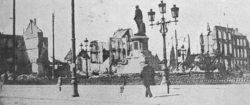Ruins near Louvain Railway Station, 1914 