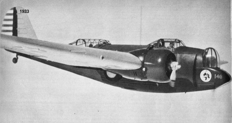 Martin B-10 in Flight 