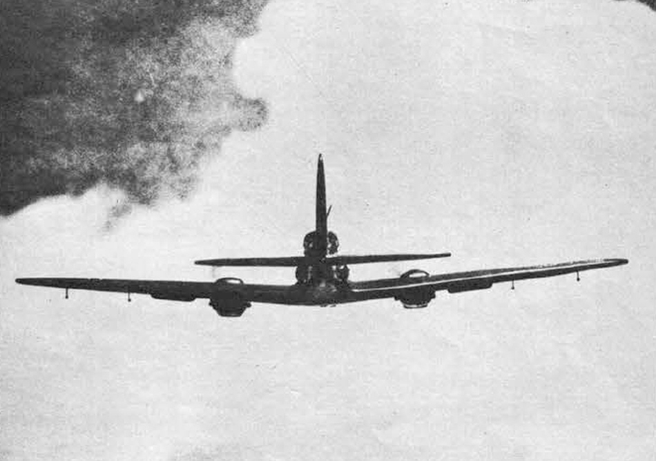 Messerschmitt Me 210 from the rear 