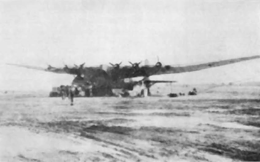 Unloading a Messerschmitt Me 323 