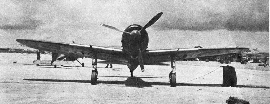 Front view of Mitsubishi A6M5 on Saipan 