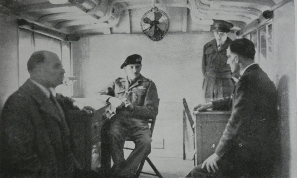 Montgomery in his Overlord HQ Caravan 