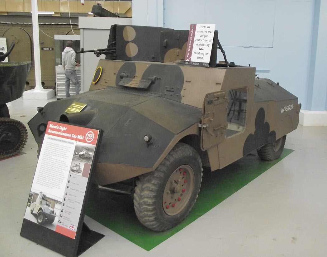 Morris Light Reconnaissance Car from the front