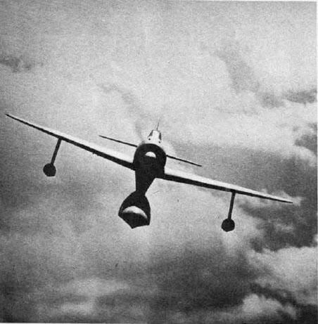 Nakajima A6M2-N 'Rufe' from the front 