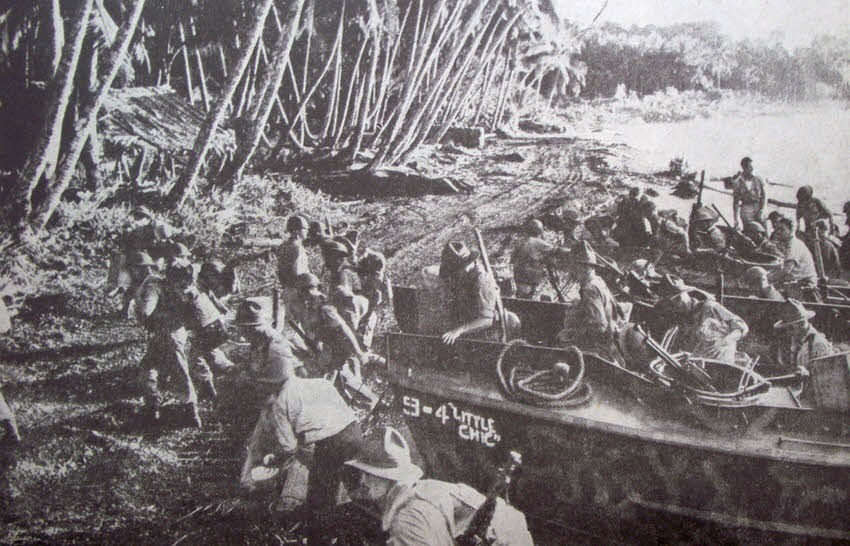New Zealanders land on Vella Lavella 