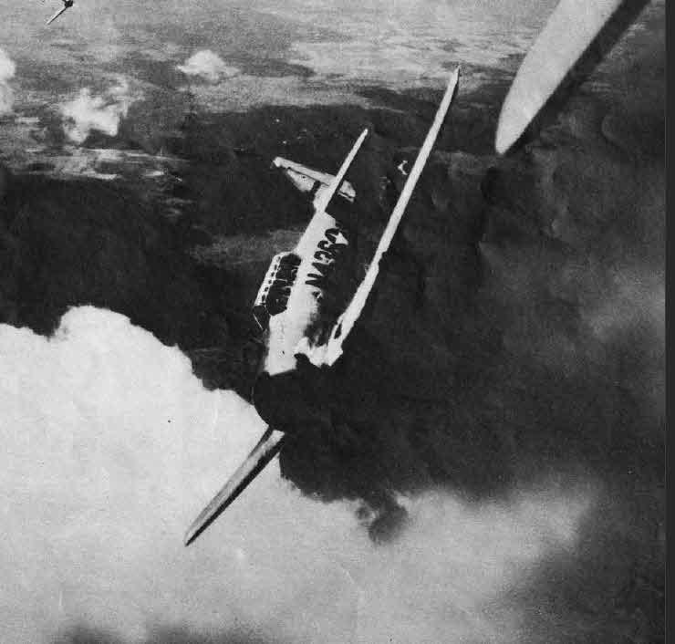 North American T-6 Texan in a dive 