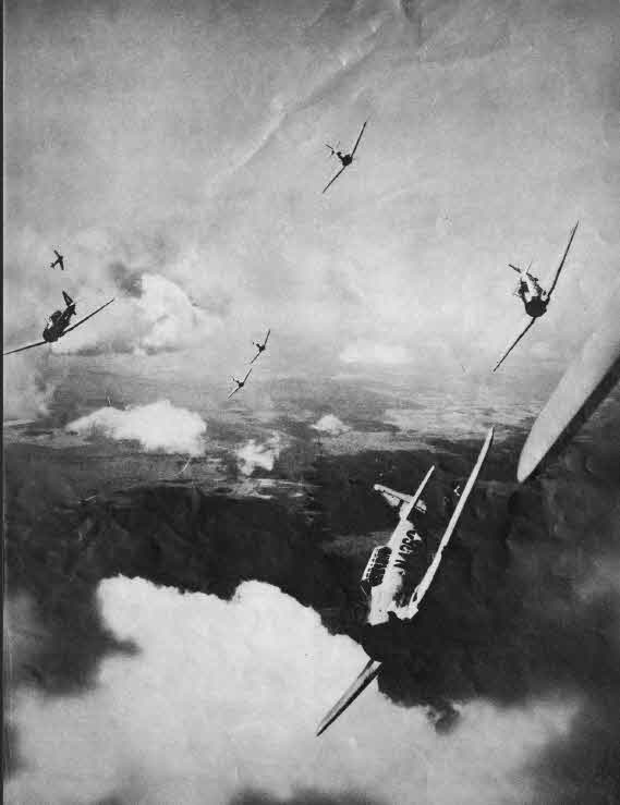 Formation of North American T-6 Texans 