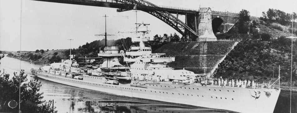 Nurnberg in Kiel Canal, 1938 