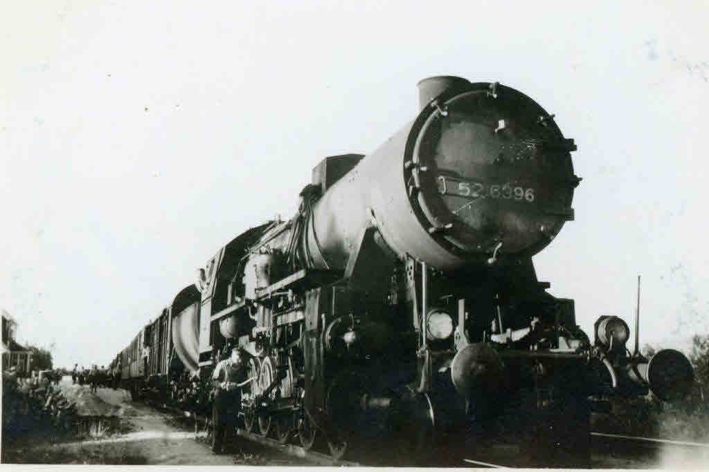 Oiling a Locomotive, Norway, 1945 