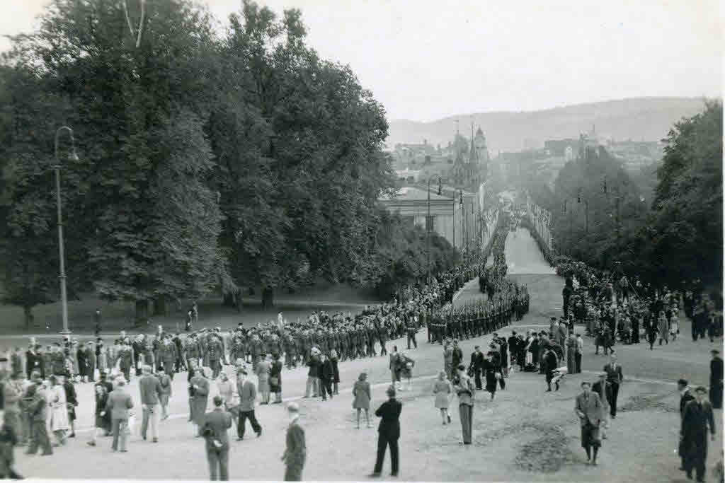 Parade in Oslo, 15 September 1945 