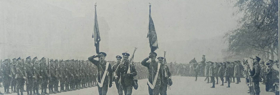 Parading Colours of Scots Guards 