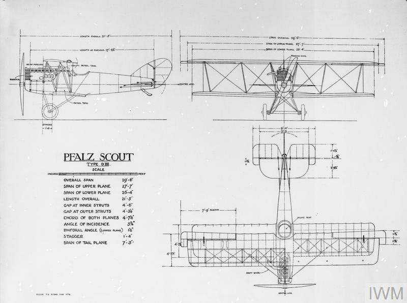 Plans of Pfalz D.XII 