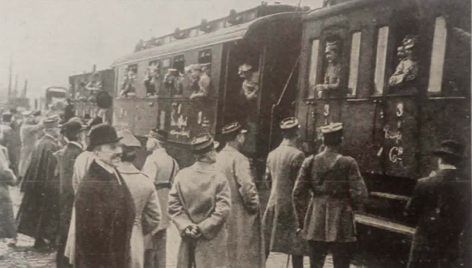 Polish Troops leaving Paris for Poland, 1919 