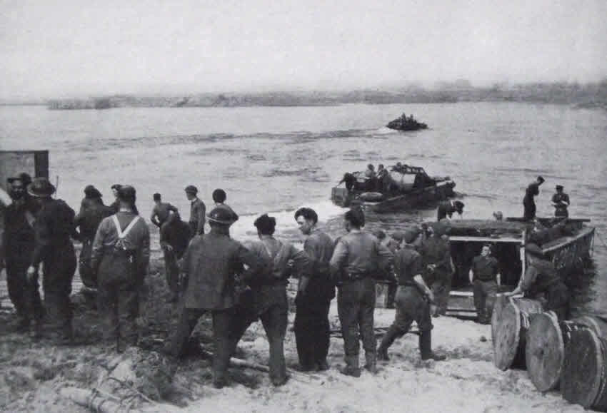 Preparing to bridge the Rhine 