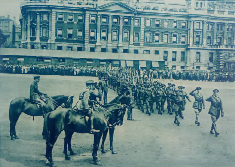 Prince of Wales takes salute of Royal Naval Division, 1919 