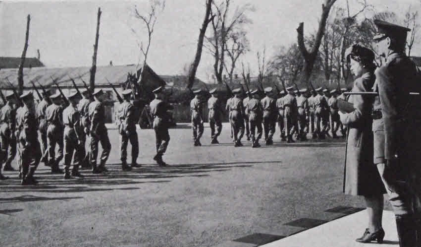 Princess Elizabeth inspects Grenadier Guards, 21 March 1945 