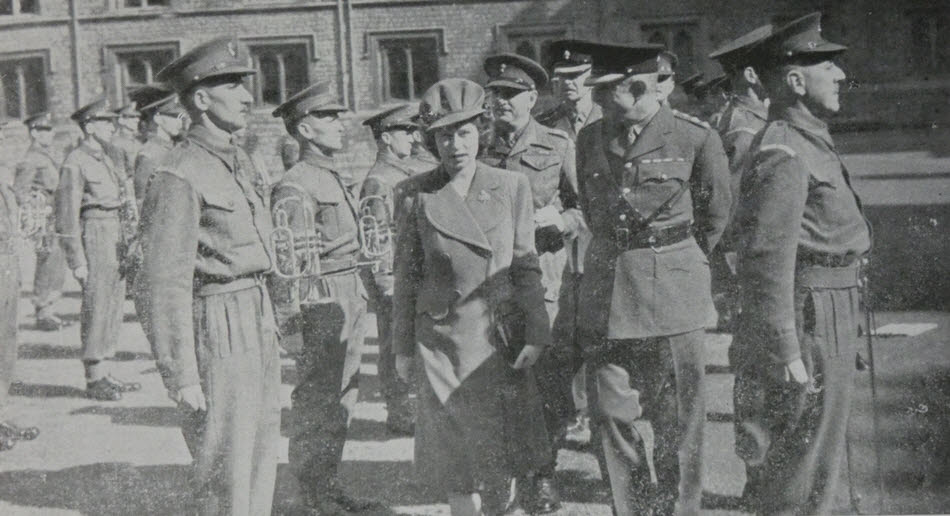 Princess Elizabeth visiting Grenadier Guards on 18th Birthday 