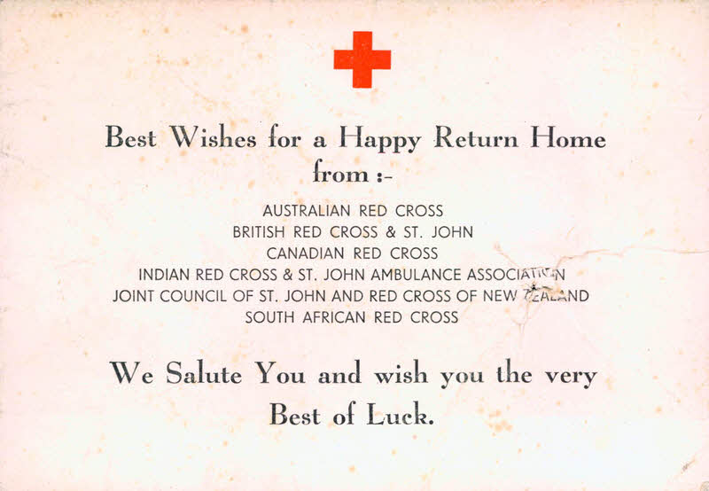 Red Cross End of War Message 