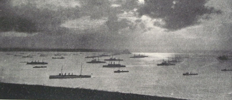Royal Navy in Mount Bay, Cornwall, c.1914 