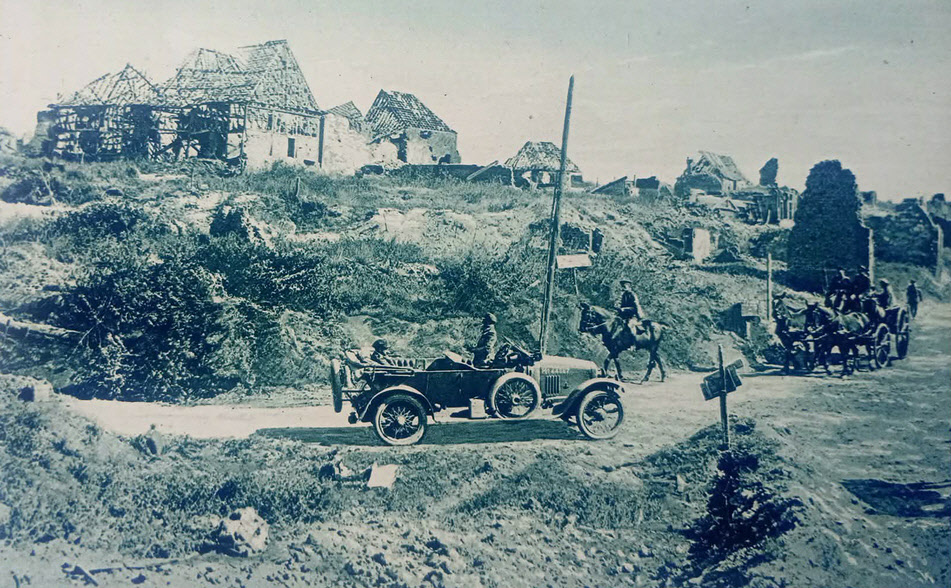Ruins of St. Leger village, late 1918 